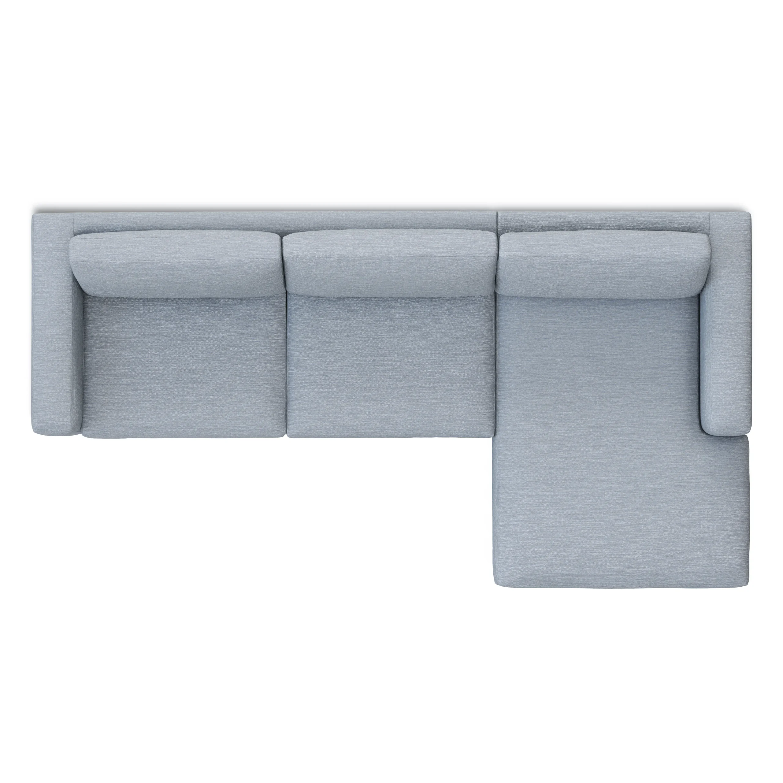 Riley 118_ Right Storage Sleeper Sectional - Silver Light Blue - Image 13
