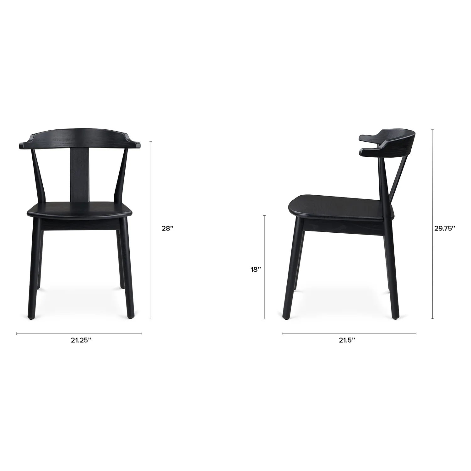 Morton Dining Chair - Black - Image 16