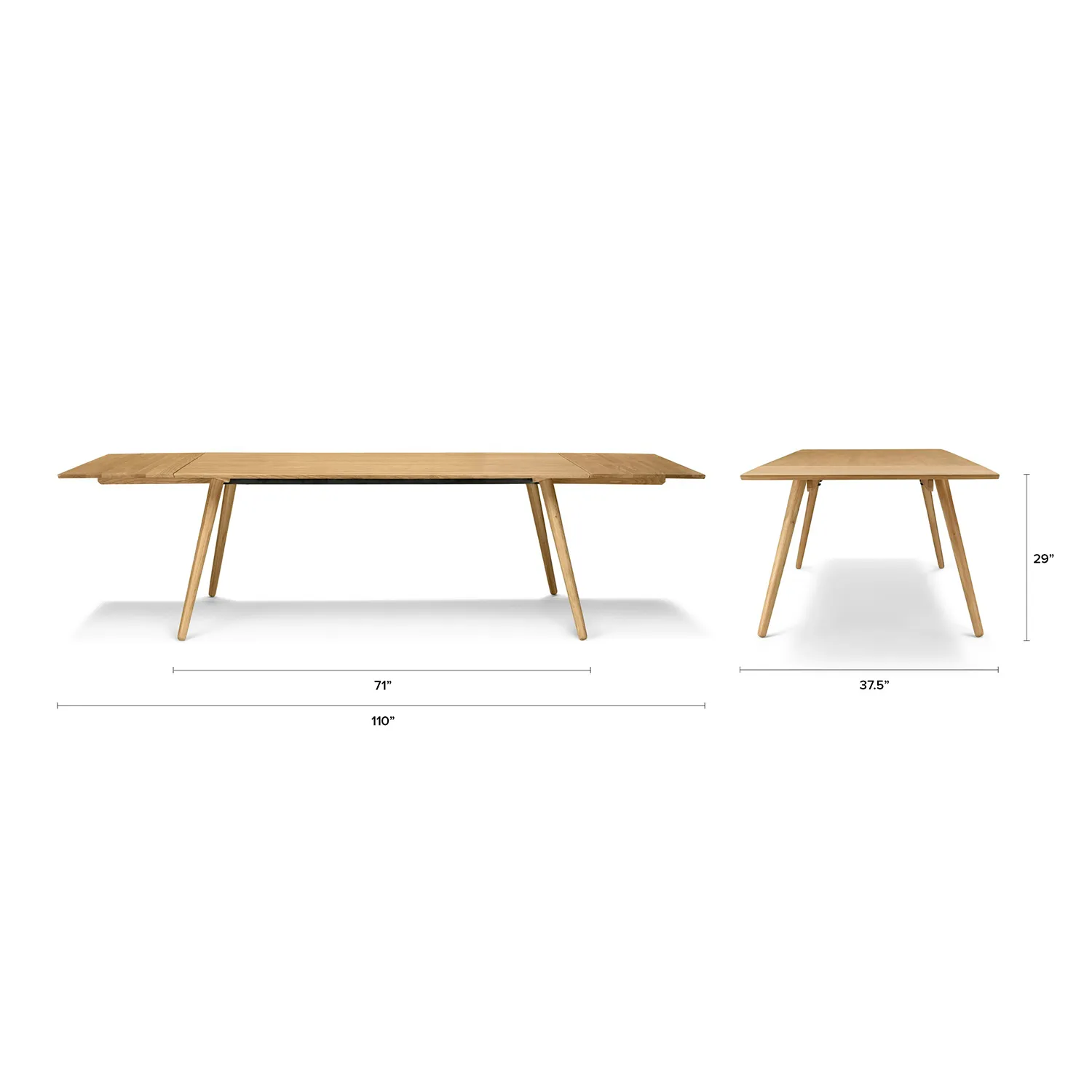 Seno 71_ - 110_ Extendable Dining Table - Oak - Image 16