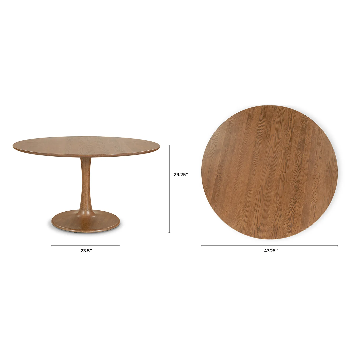 Hendrick 47.25_ Dining Table - Smoked Oak - Image 16