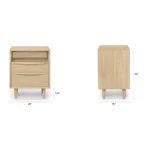 Lenia 2-Drawer Nightstand - White Oak