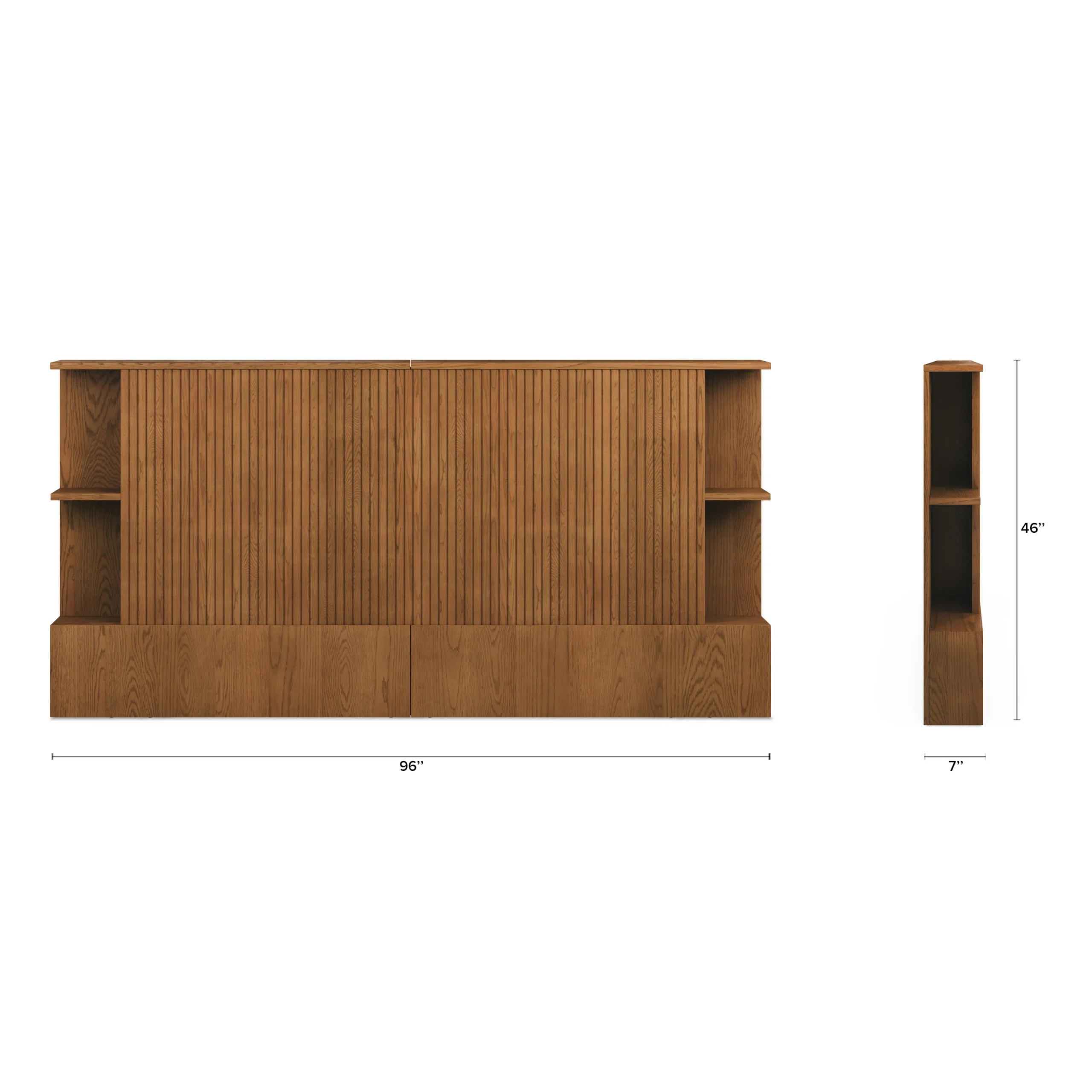 Kouva King Storage Headboard - Smoked Oak - Image 16