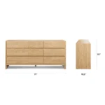 Leif 9-Drawer Triple Dresser - White Oak