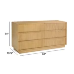 Kouva 6-Drawer Dresser - Natural Oak