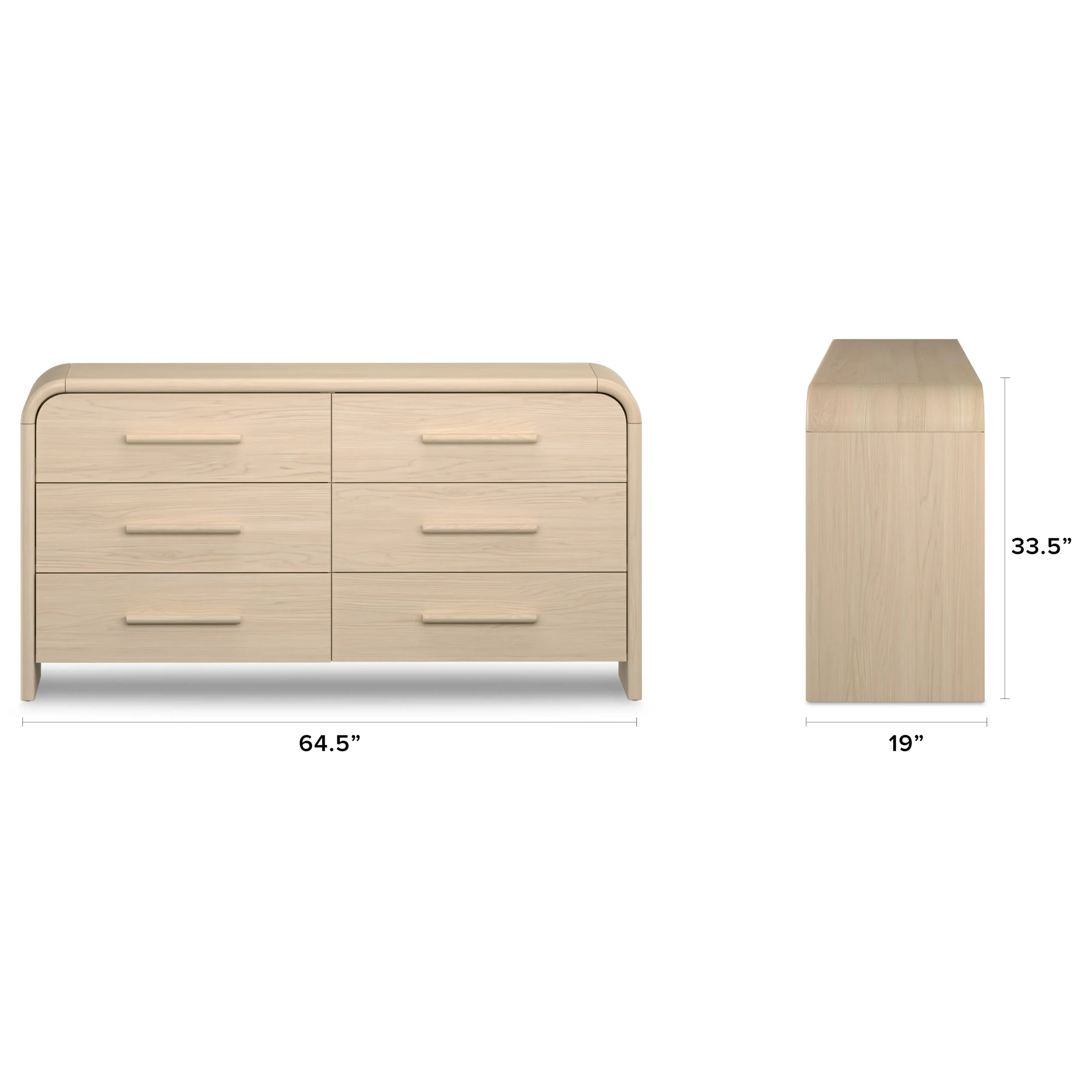 Faydra 6-Drawer Double Dresser - Natural Ash - Image 16