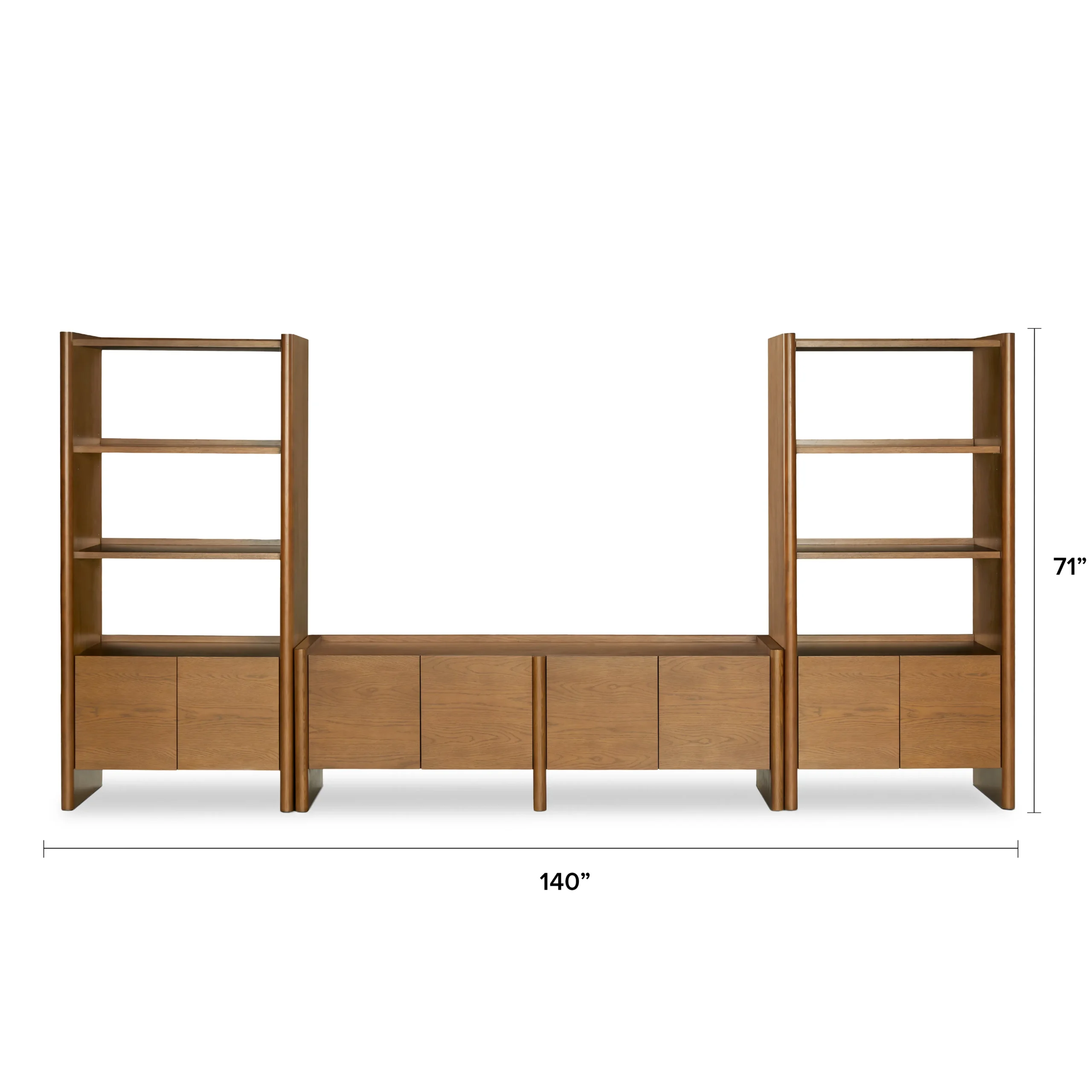 Torme 140_ Media Storage Set - Smoked Oak - Image 3