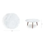 Mara 31.5_ Marble Coffee Table - Walnut