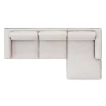 Riley 118_ Right Storage Sleeper Sectional - Napa White