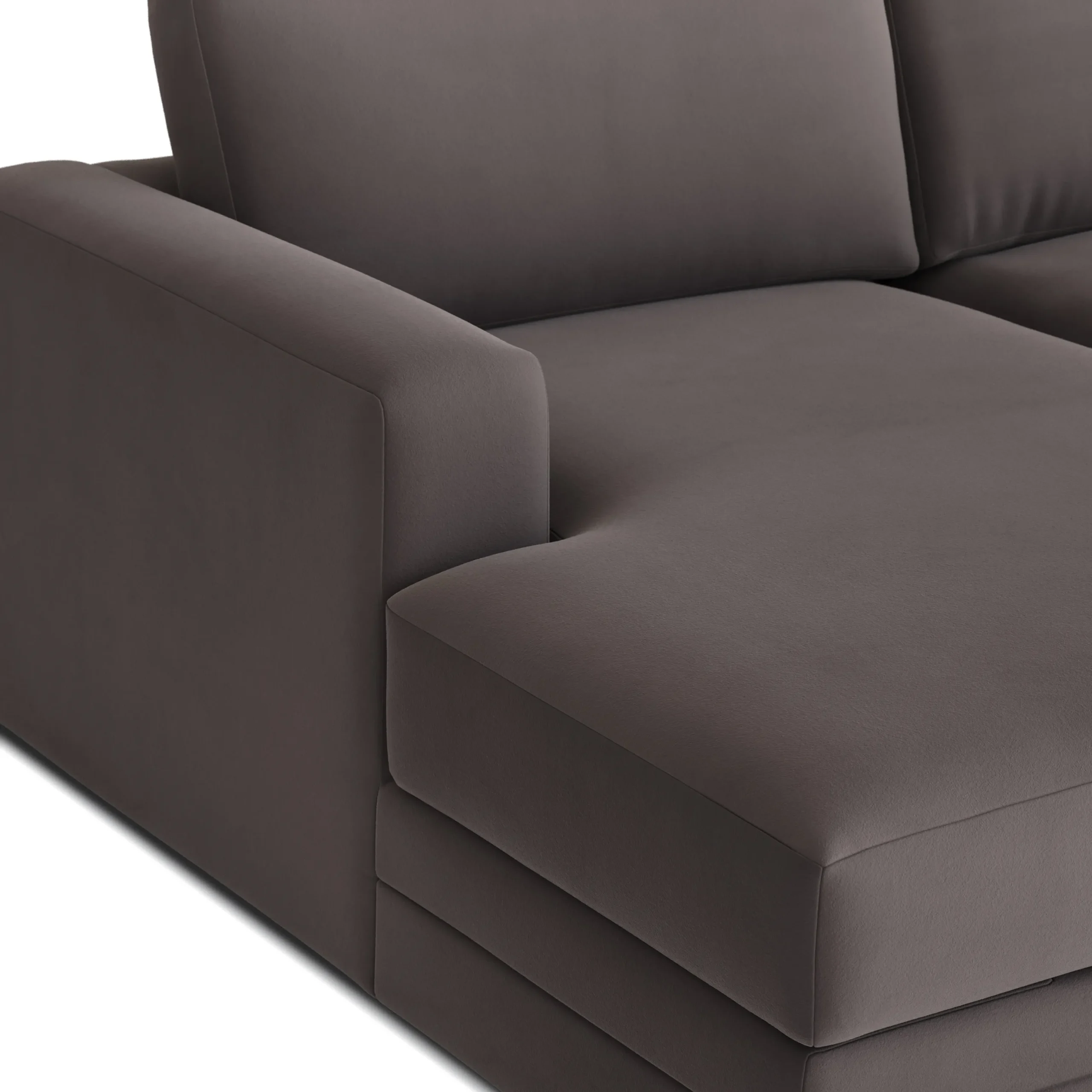 Riley 118_ Velvet Left Storage Sleeper Sectional - Hale Warm Gray - Image 14