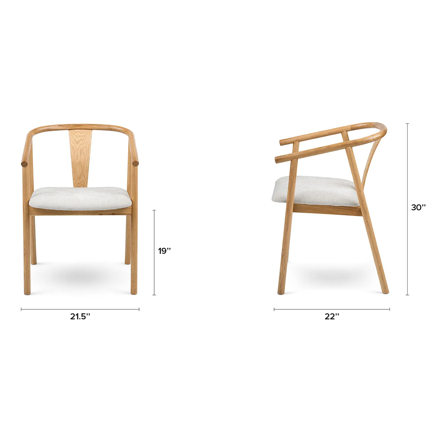 Fonra Dining Chair - Oak and Santolina Gray - Image 17