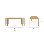Heidi 62_ - 82.75_ Extendable Dining Table - White Oak