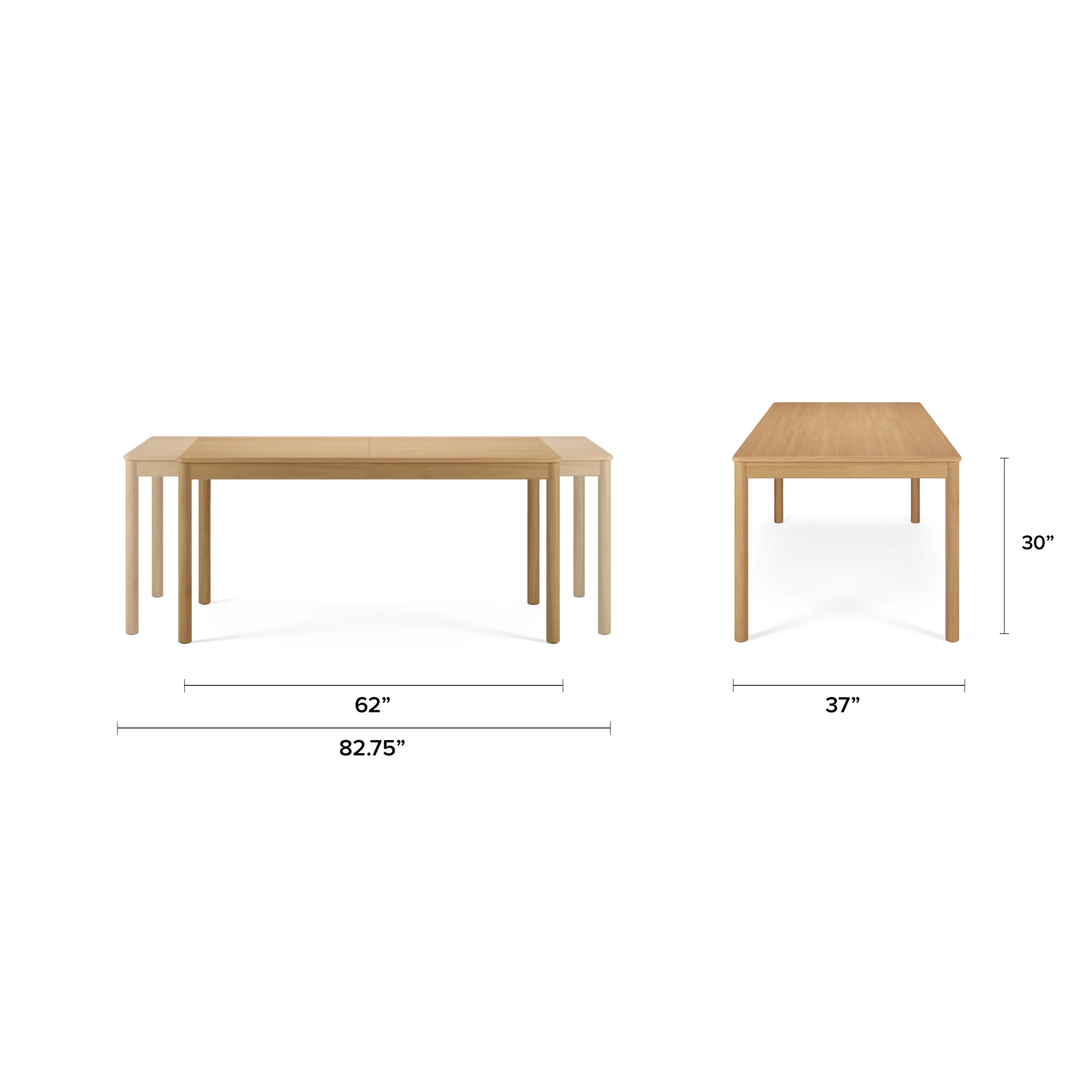 Heidi 62_ - 82.75_ Extendable Dining Table - White Oak - Image 18