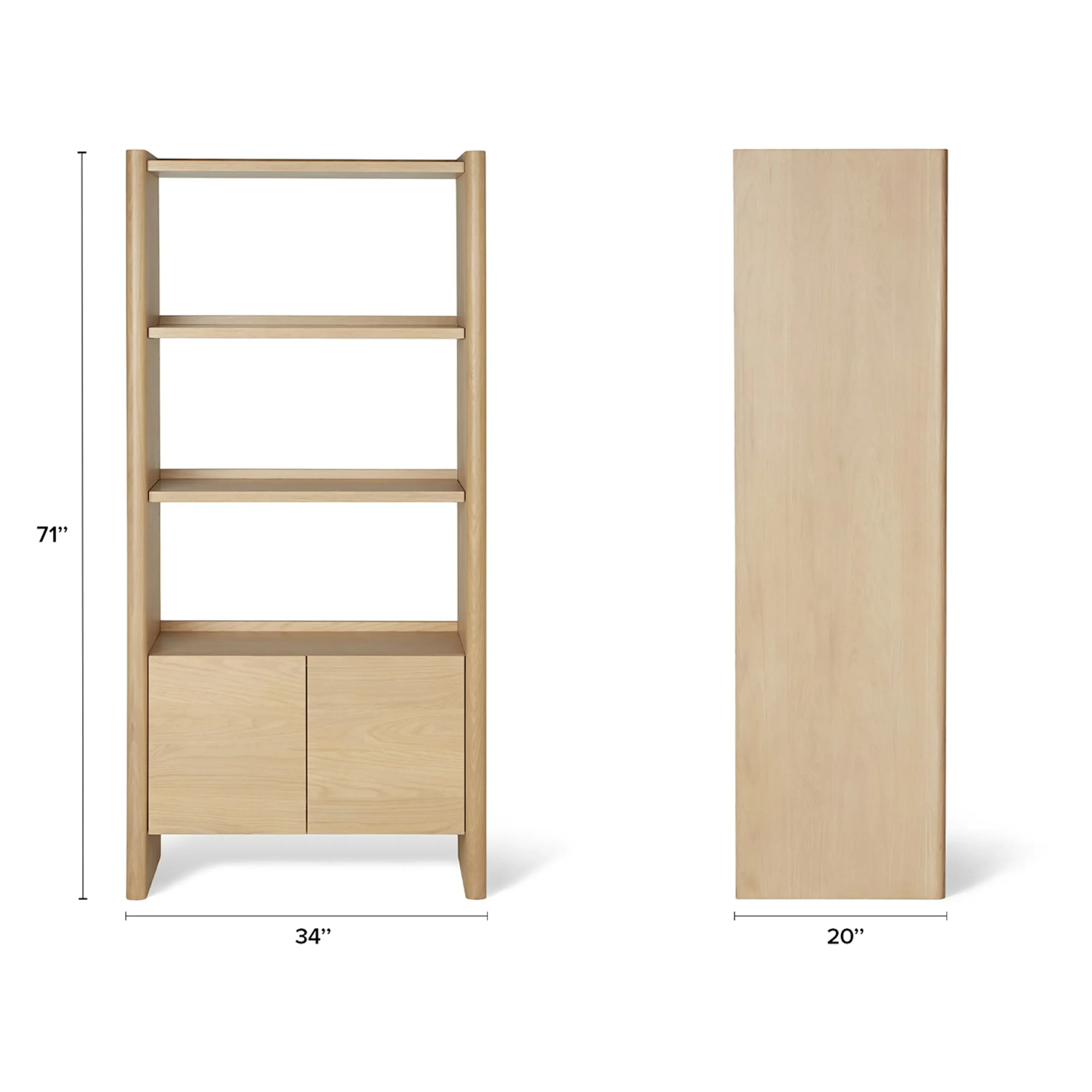 Torme 140_ Media Storage Set - White Oak - Image 11