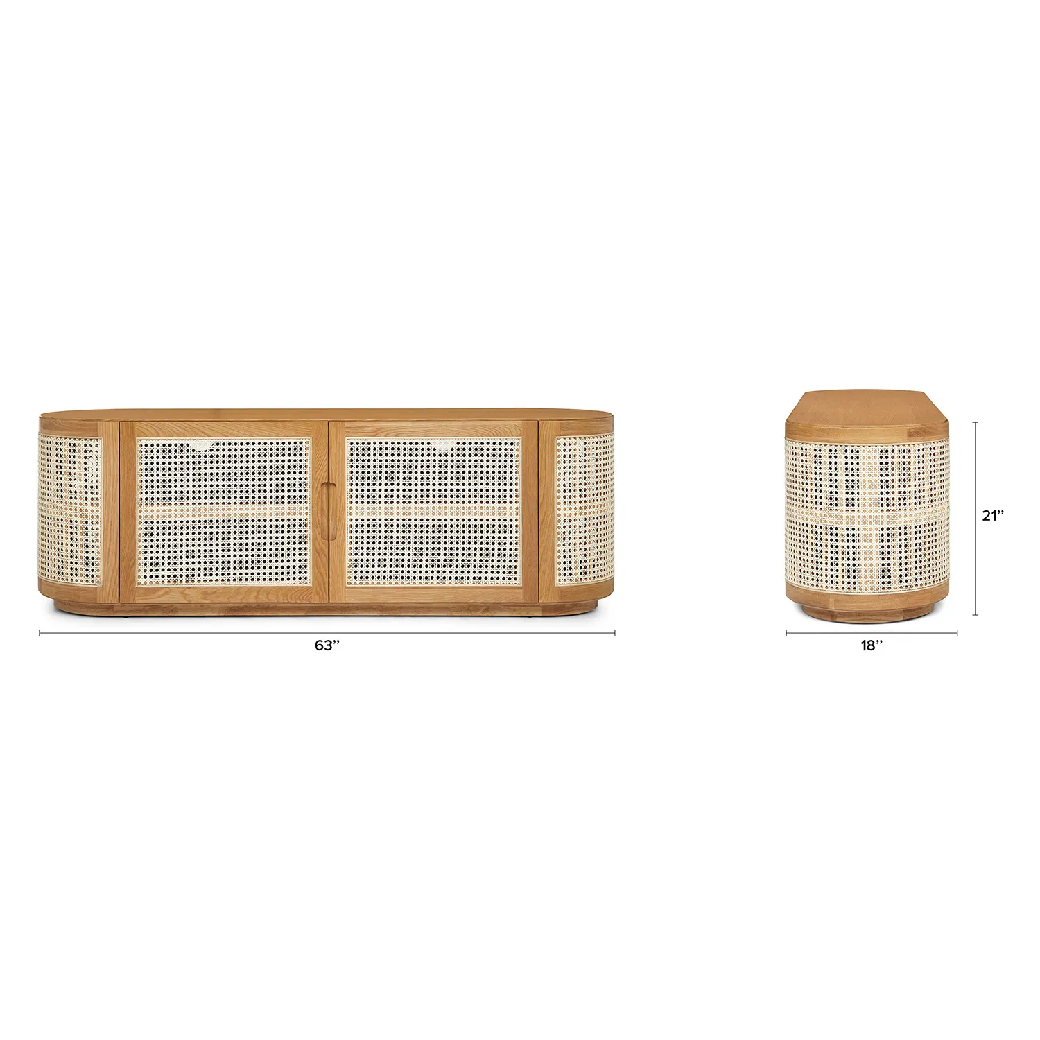 Candra 63_ Media Unit - Oak - Image 11