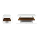 Agotu 44_ Marble Coffee Table - Walnut