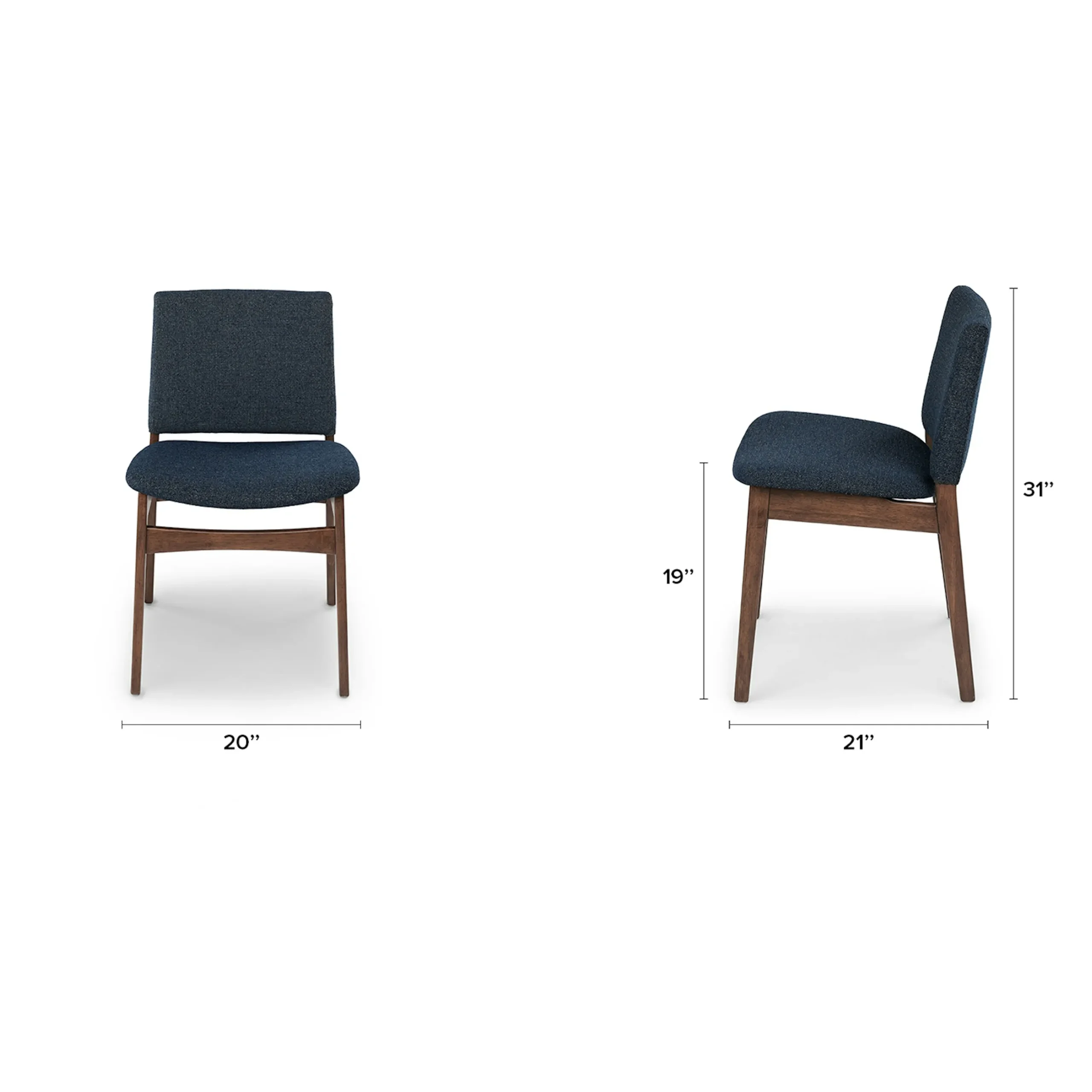 Nosh Dining Chair - Walnut and Denim Blue - Image 17
