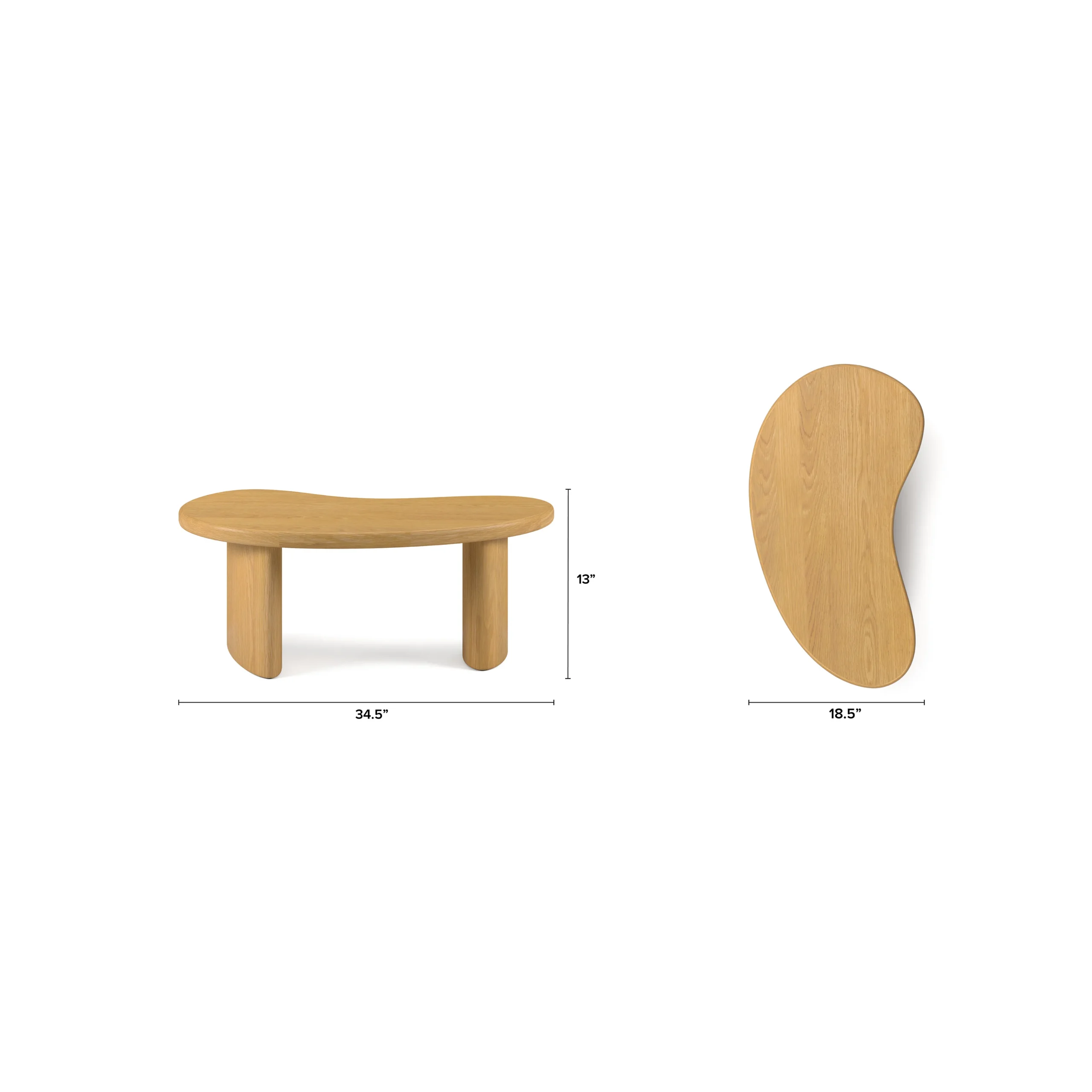 Neah 49_ Nesting Coffee Table Set - Natural Oak - Image 9