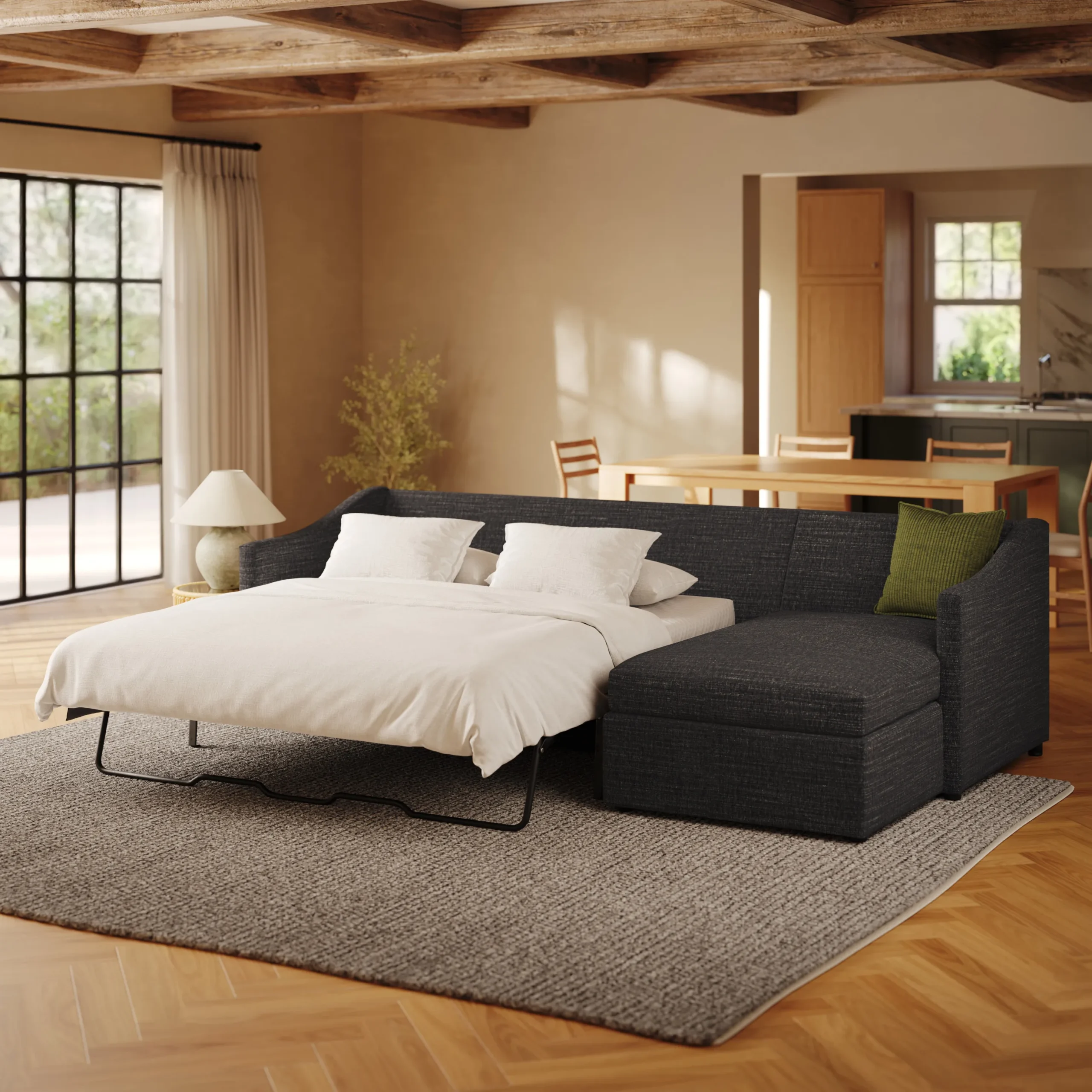 Landry 109_ Right Storage Sleeper Sectional - Napa Charcoal - Image 17
