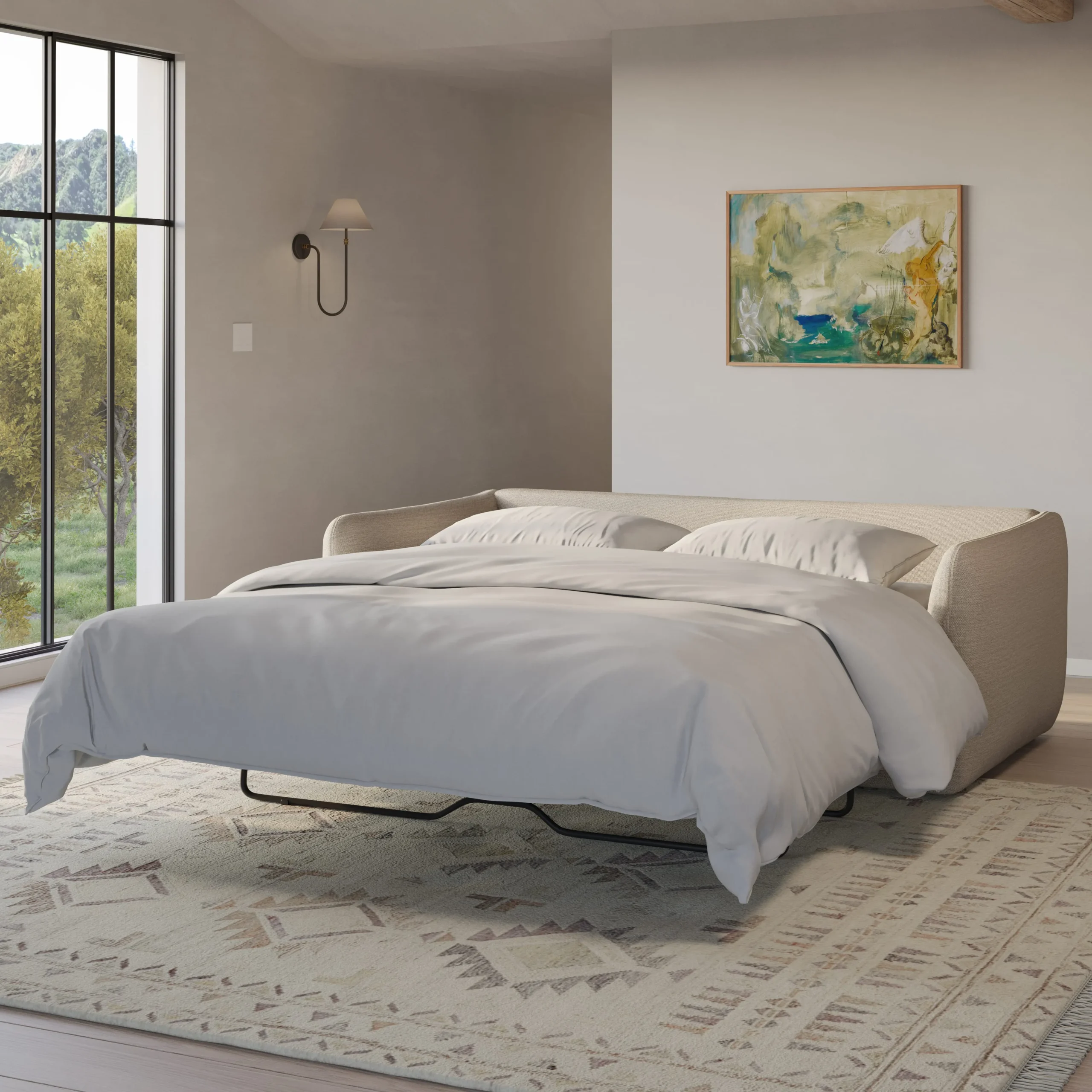 Leigh 86_ Reversible Storage Sleeper Sectional - Silver Taupe - Image 17