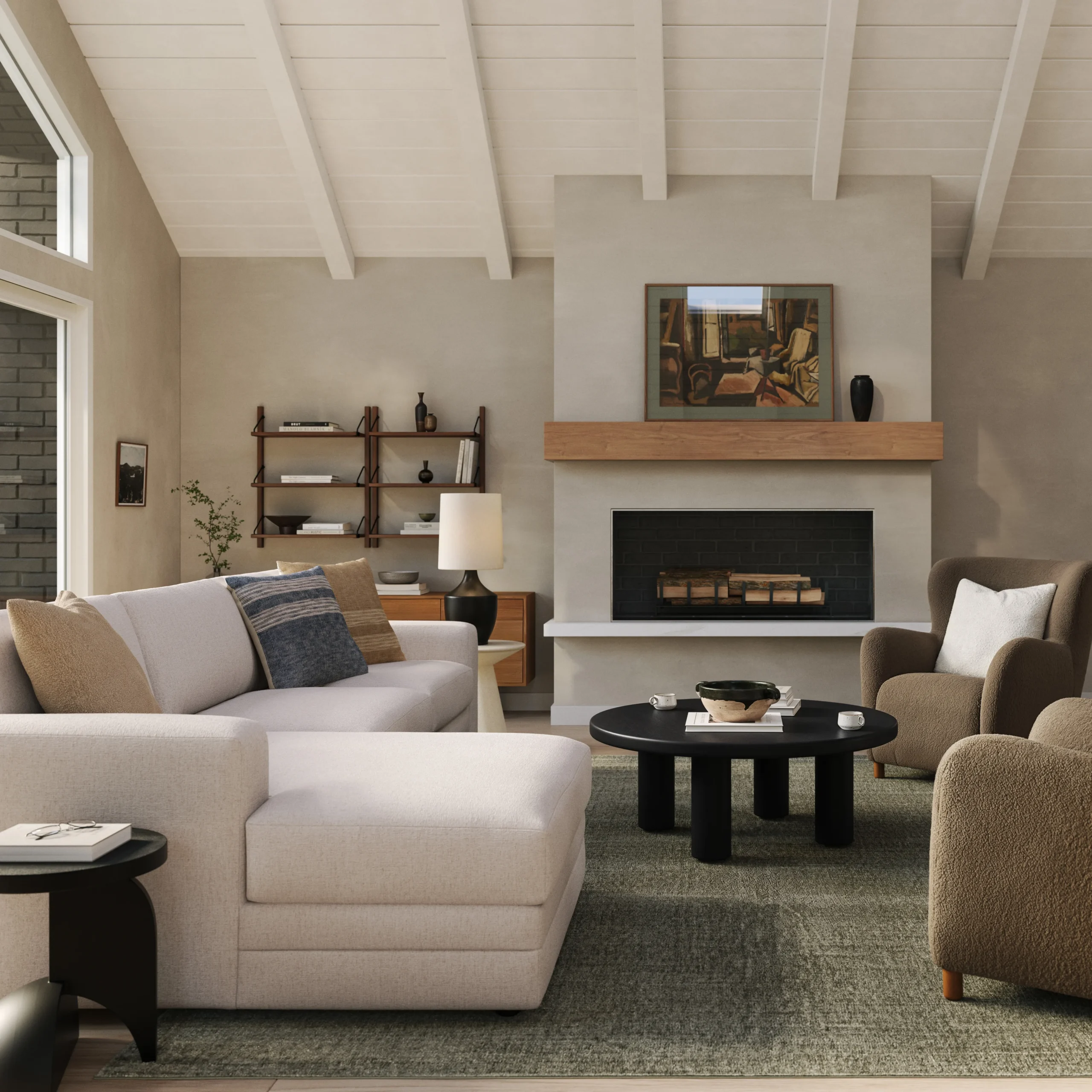 Riley 118_ Left Storage Sleeper Sectional - Napa White - Image 17