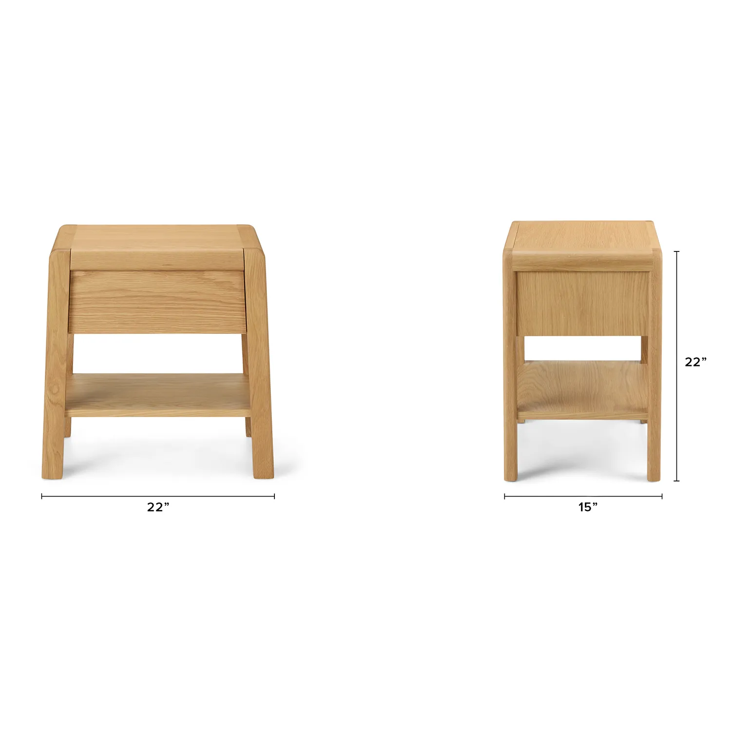 Dalsa 1-Drawer Nightstand - Natural Oak - Image 18