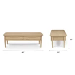 Lenia 46_ Storage Coffee Table - White Oak