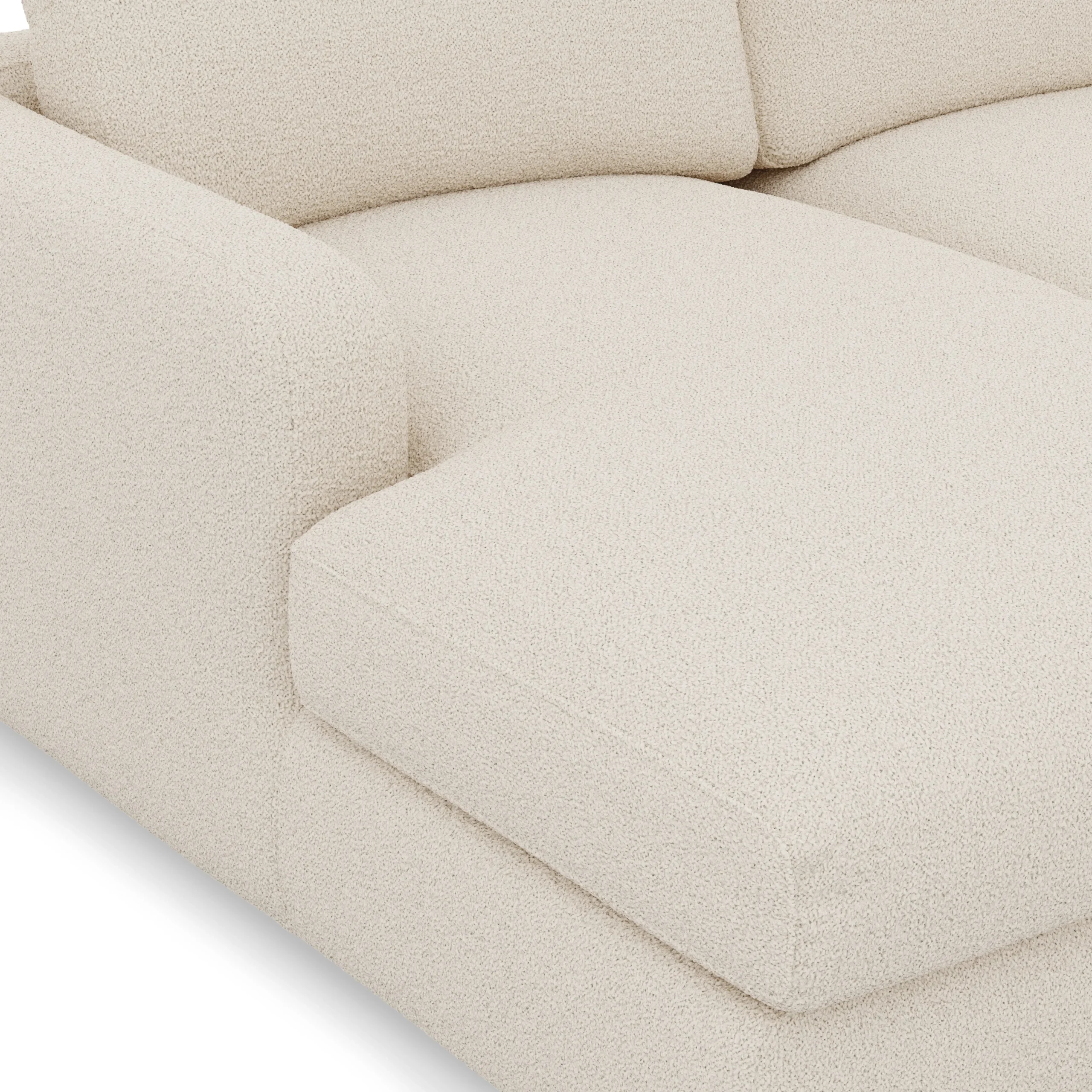 Vati 114_ Left Storage Sleeper Sectional - Natural Oak and Ivory Wool Bouclé - Image 19
