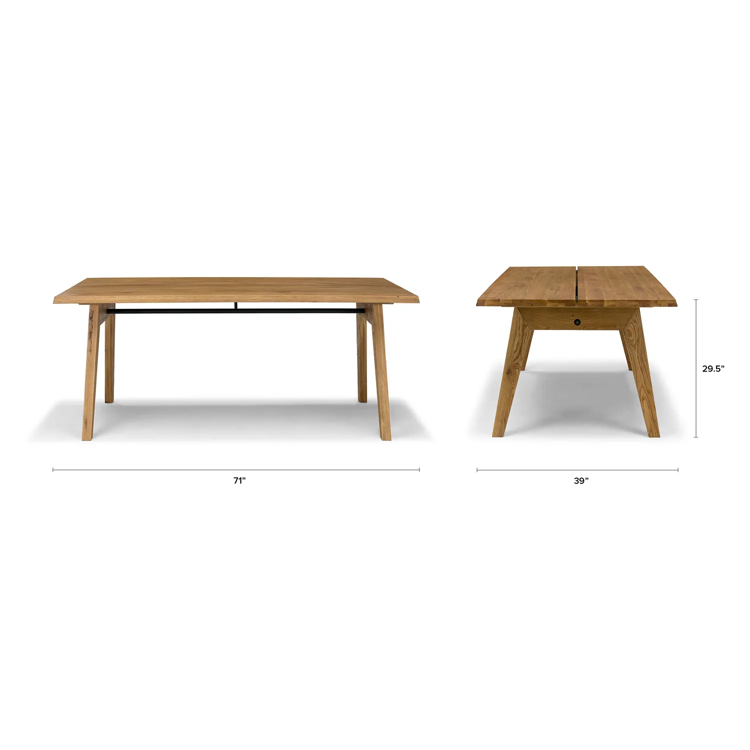 Madera 71_ Solid Wood Dining Table - Oak - Image 19