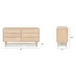 Lenia 6-Drawer Double Dresser - White Oak