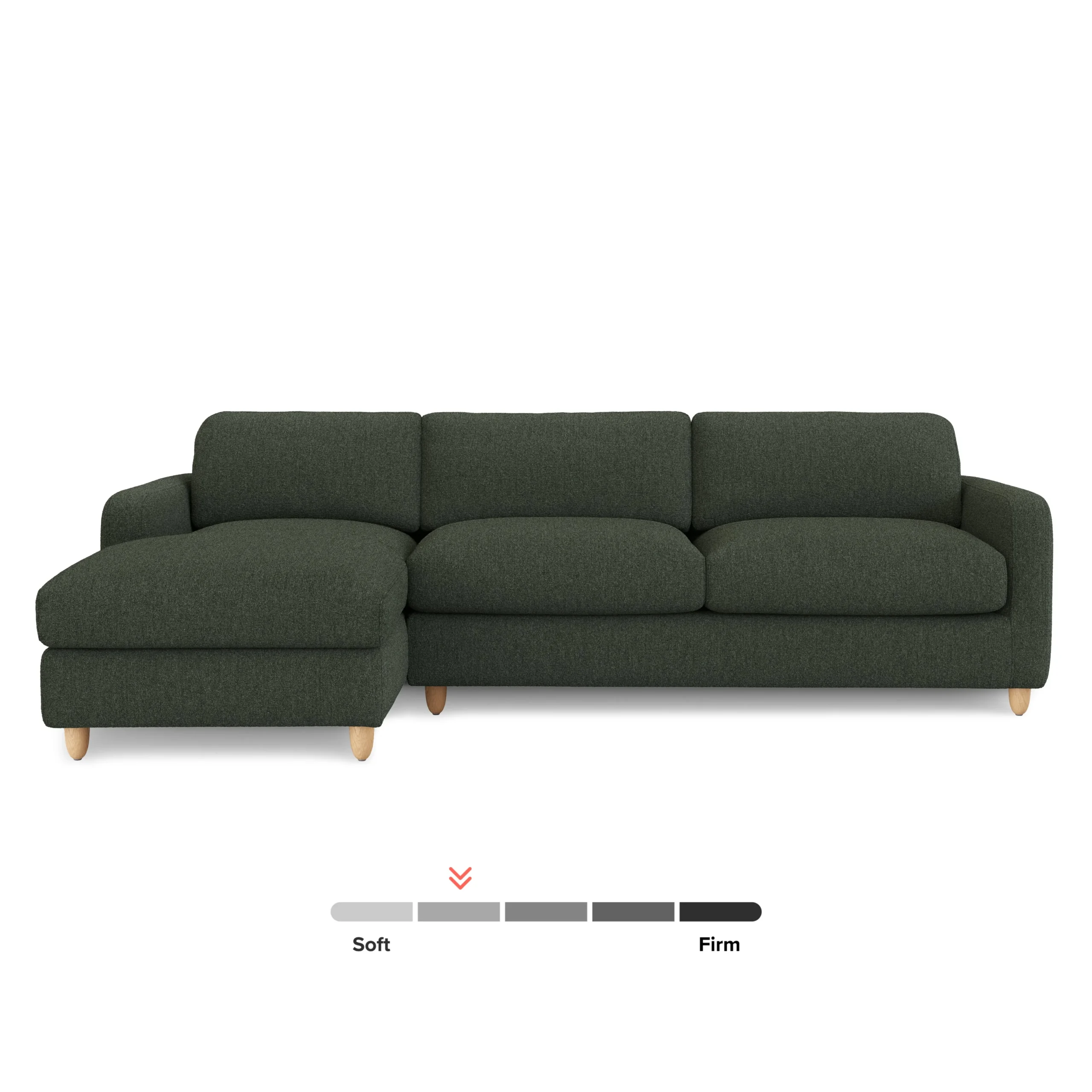 Vati 114_ Left Storage Sleeper Sectional - Natural Oak and Green Wool Bouclé - Image 20