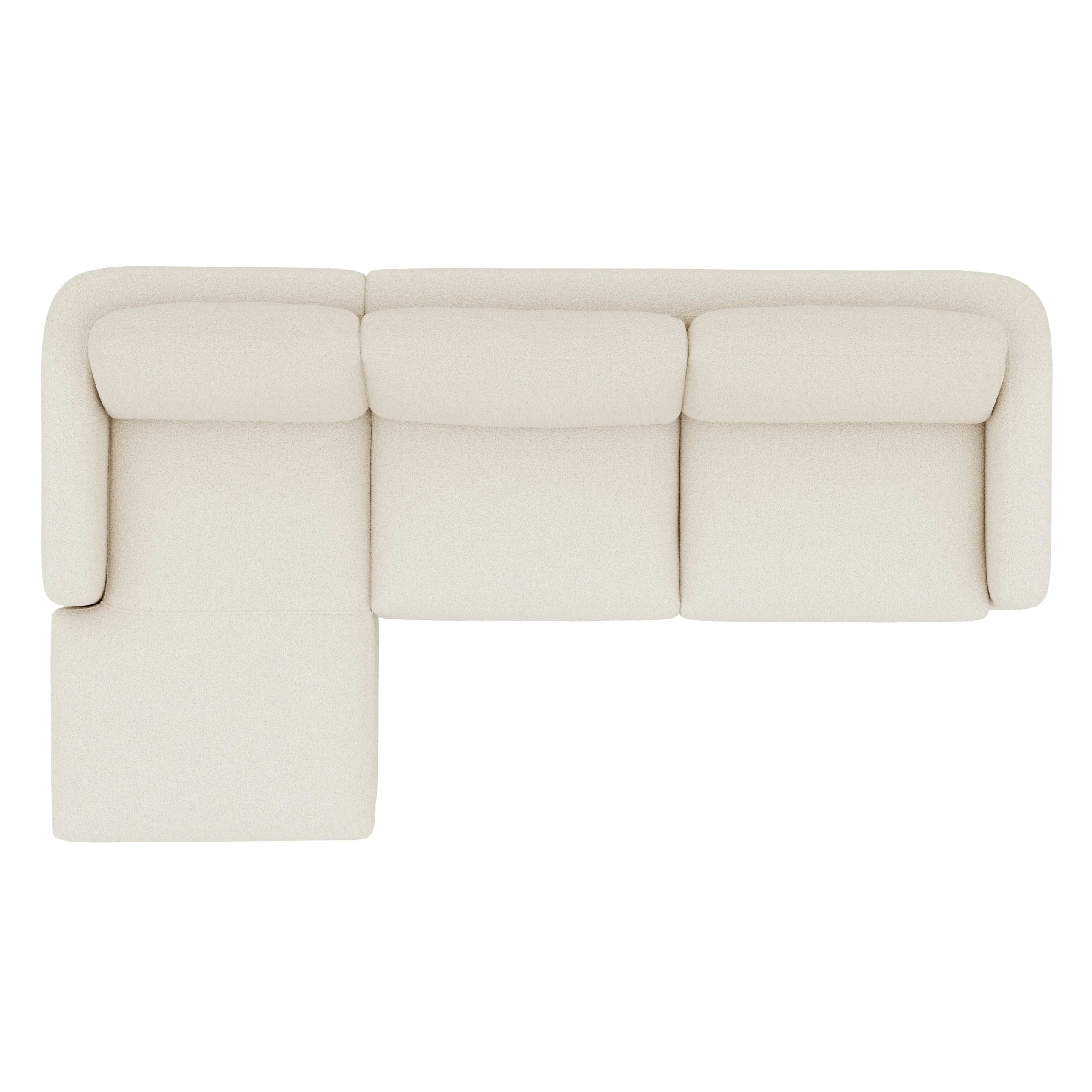 Vati 114_ Left Storage Sleeper Sectional - Natural Oak and Ivory Wool Bouclé - Image 20