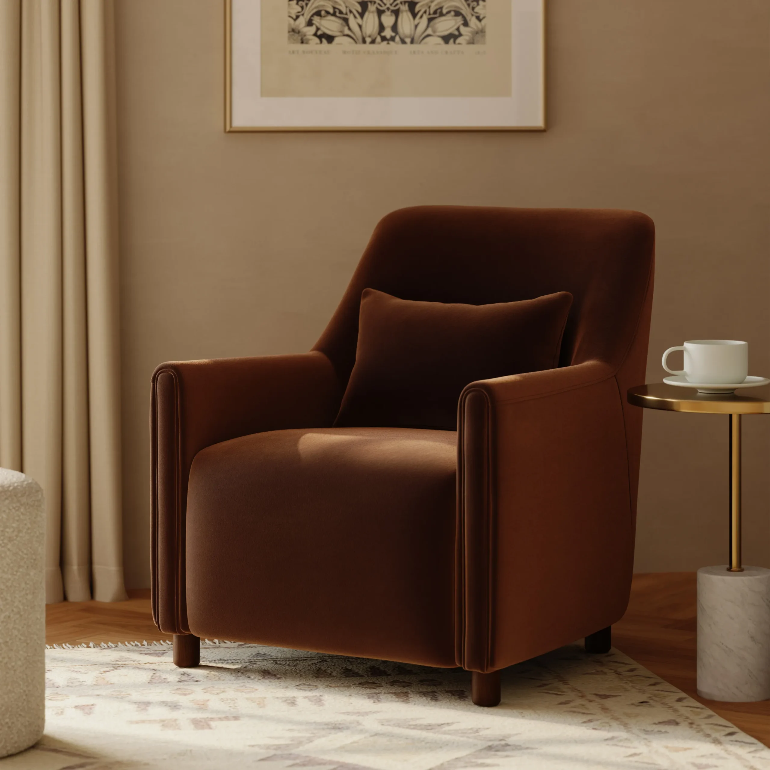 Winslow 29.5_ Velvet Lounge Chair - Hale Earth