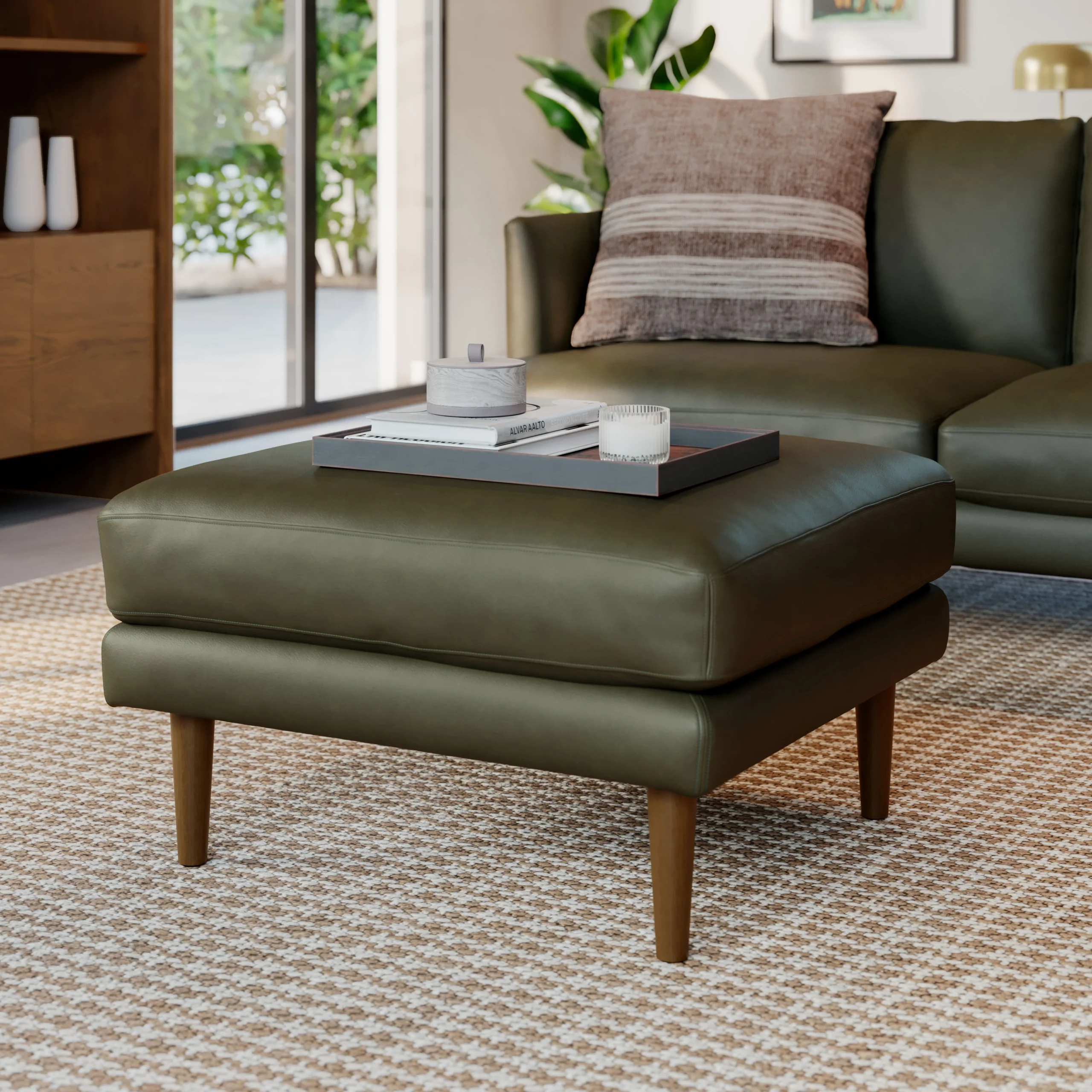 Burrard 29_ Ottoman - Forest Green