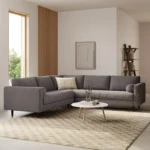 Sven 107_ Tufted Velvet Corner Sectional - Hale Warm Gray