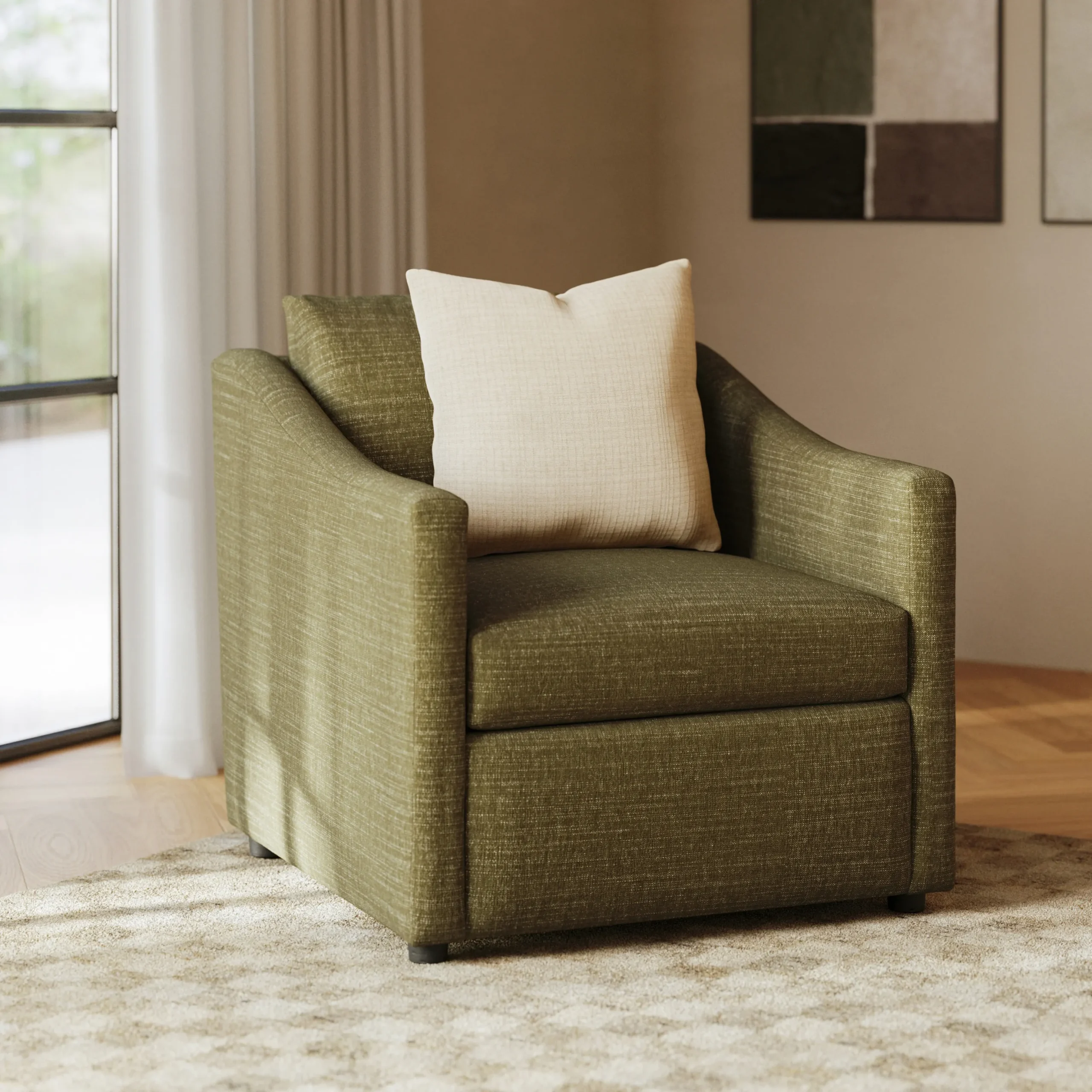 Landry 32.25_ Lounge Chair - Napa Moss