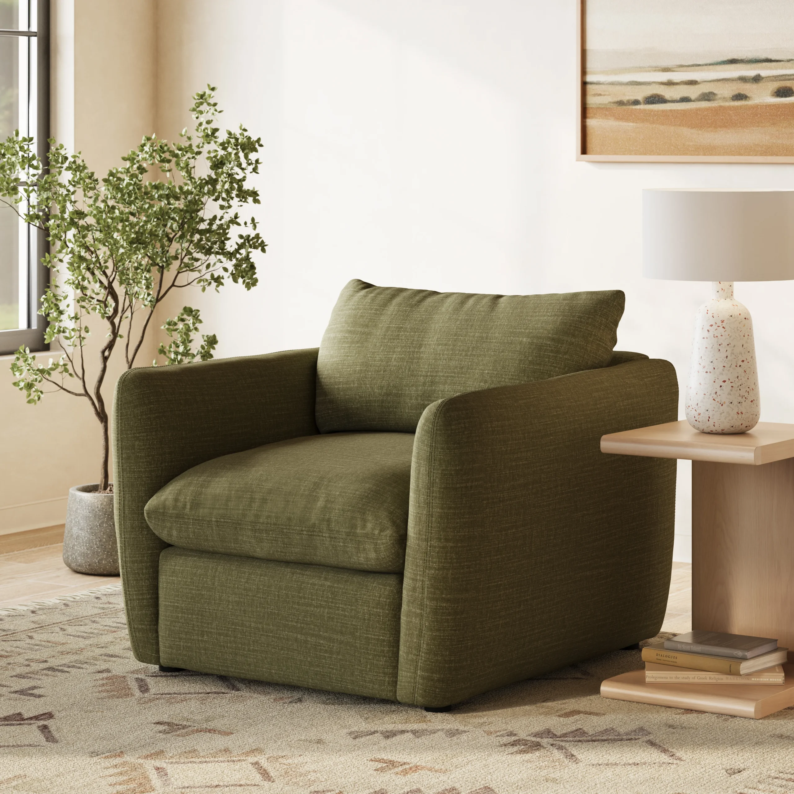 Leigh 42_ Lounge Chair - Napa Moss