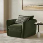 Leigh 42_ Velvet Lounge Chair - Hale Fir Green