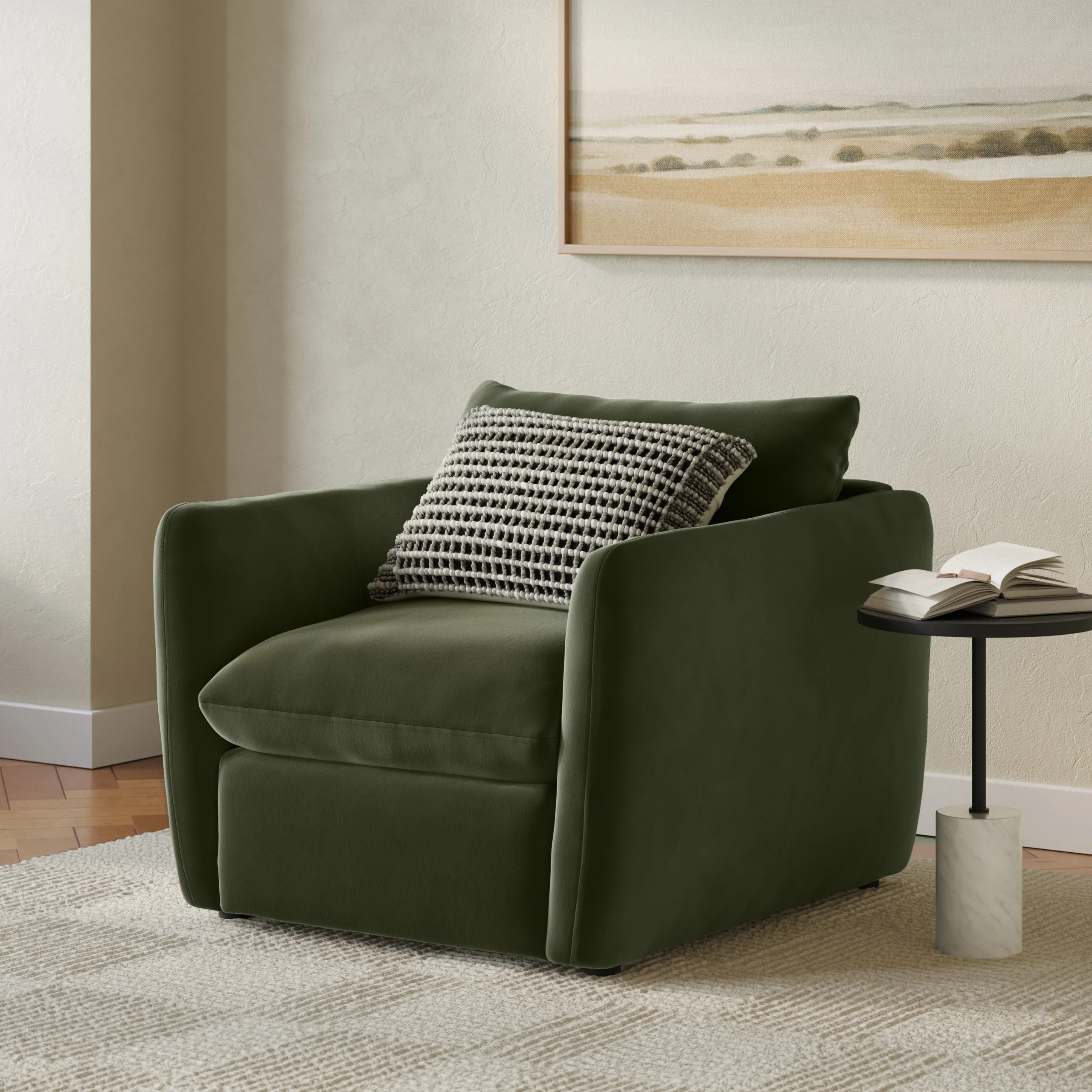Leigh 42_ Velvet Lounge Chair - Hale Fir Green - Image 12