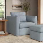 Marina 38_ Lounge Chair - Silver Light Blue