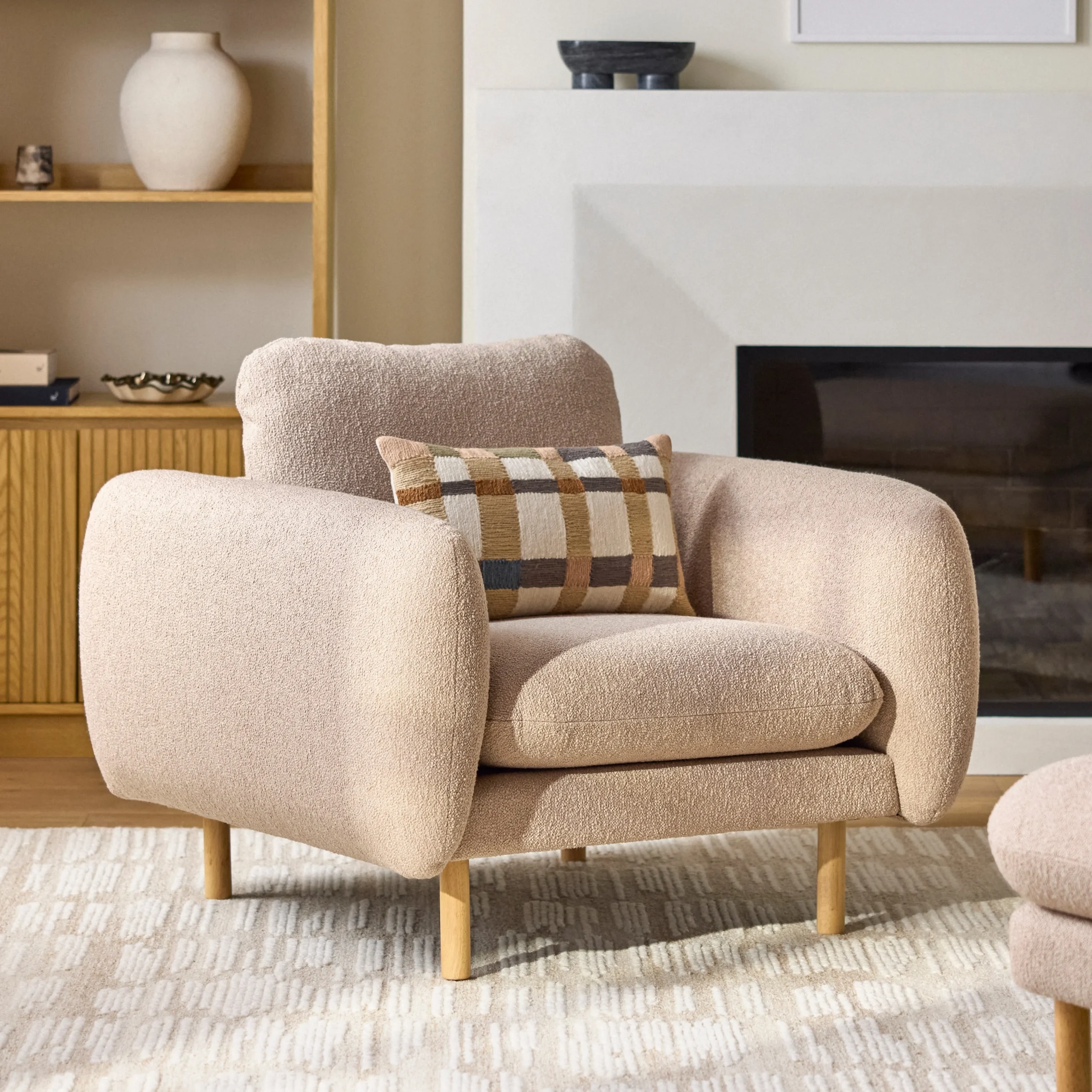 Sanders 37_ Lounge Chair - Sandstone Wool Bouclé