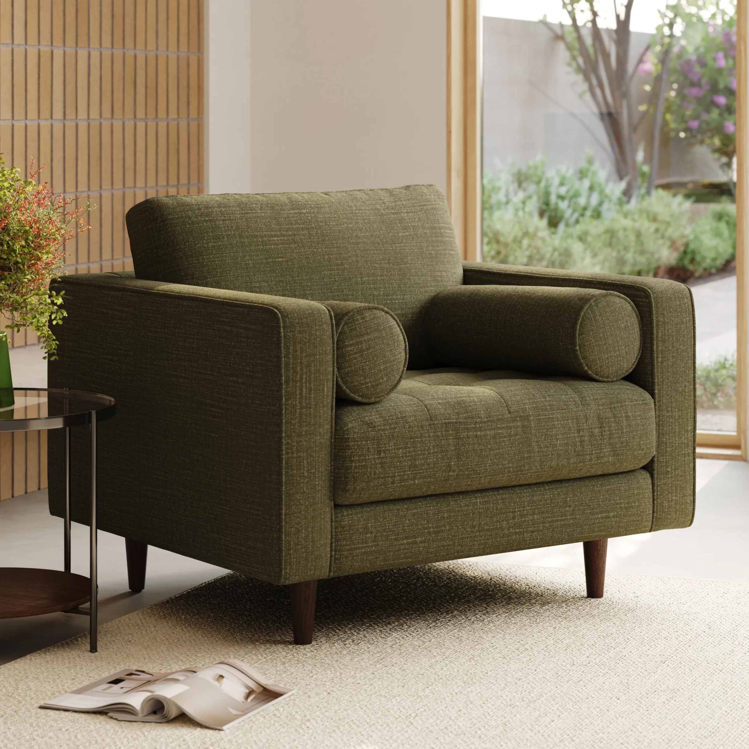 Sven 42_ Tufted Lounge Chair - Napa Moss