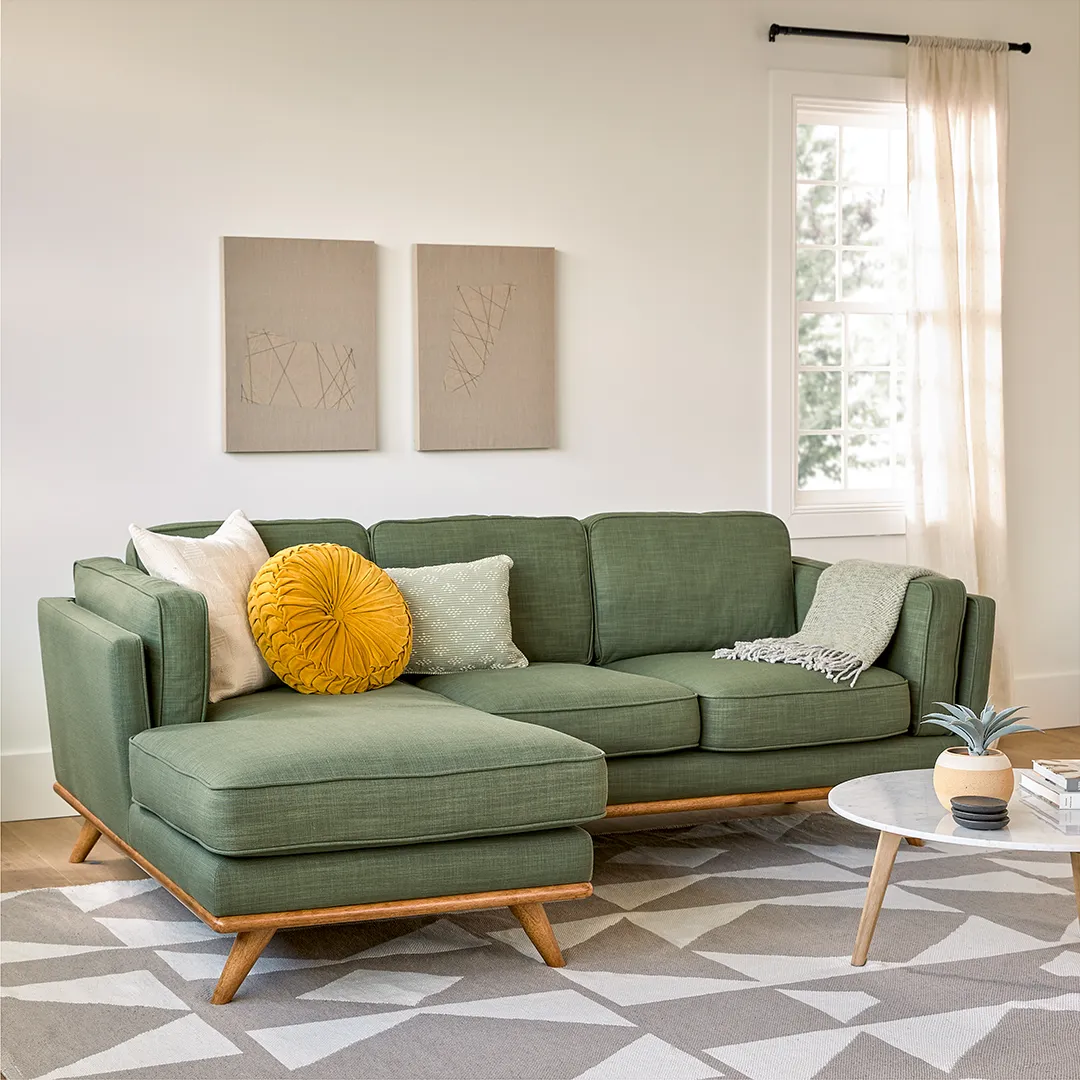 Timber 93_ Left Sectional - Olio Green - Image 2