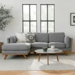 Timber 93_ Left Sectional - Pebble Gray