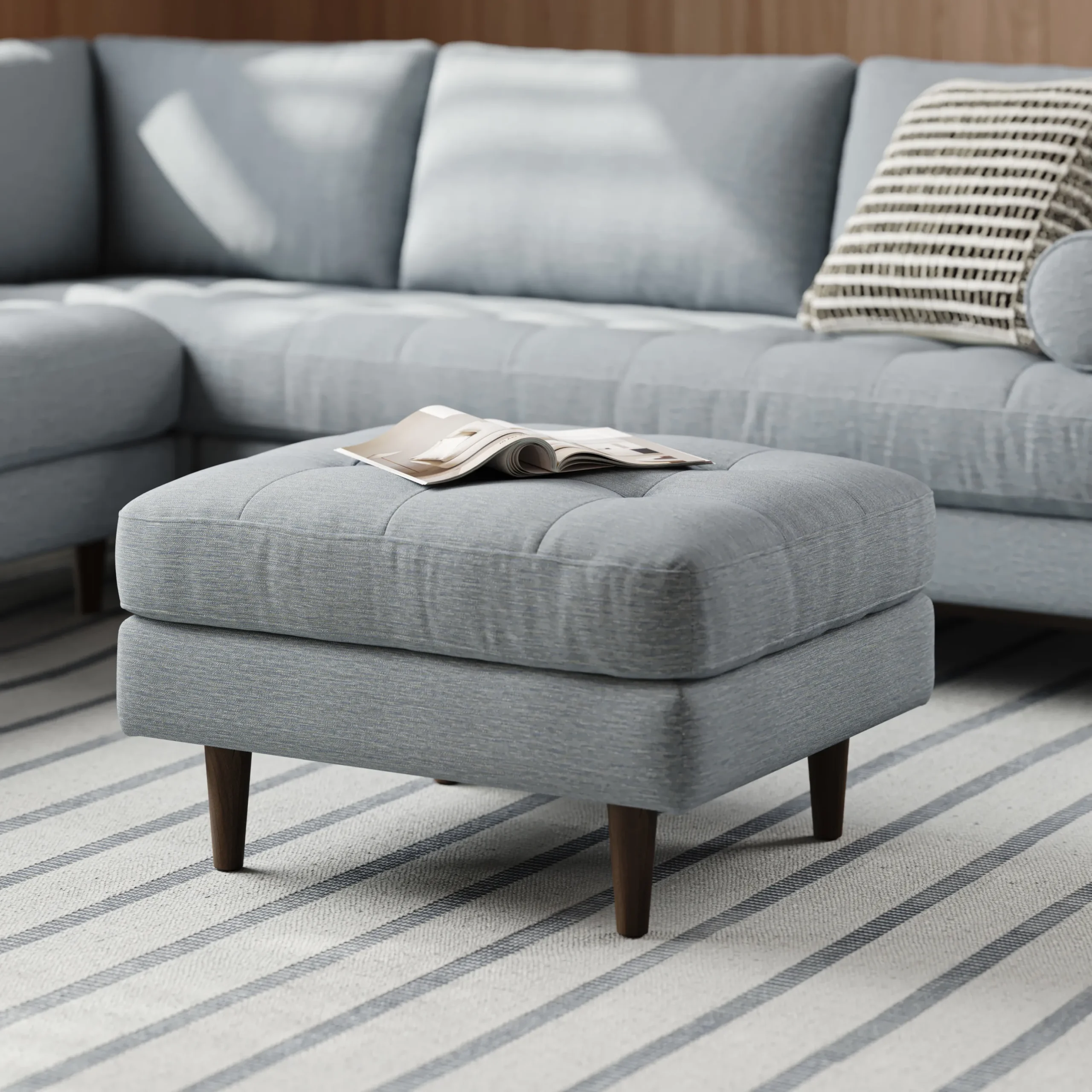 Sven 30_ Ottoman - Silver Light Blue