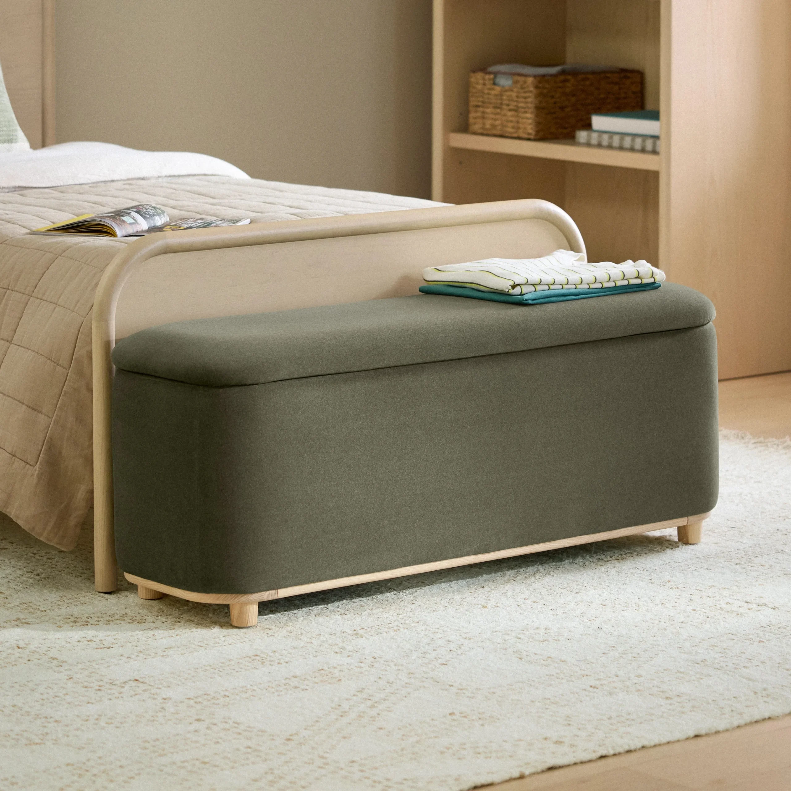 Maribo 48_ Storage Ottoman - Felted Green - Image 2