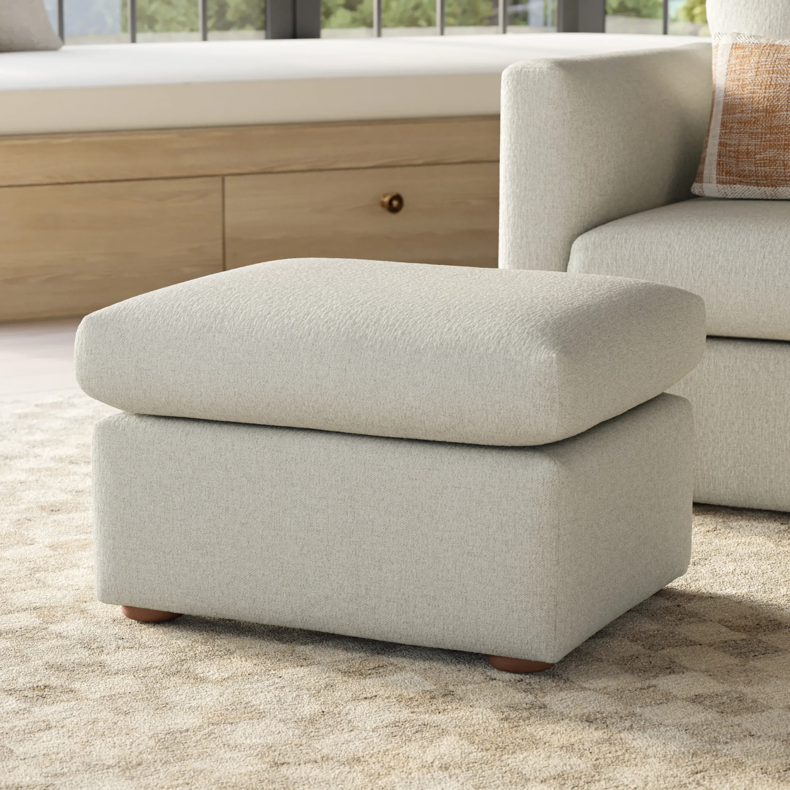 Marina 28.5_ Ottoman - Clover Ivory - Image 2