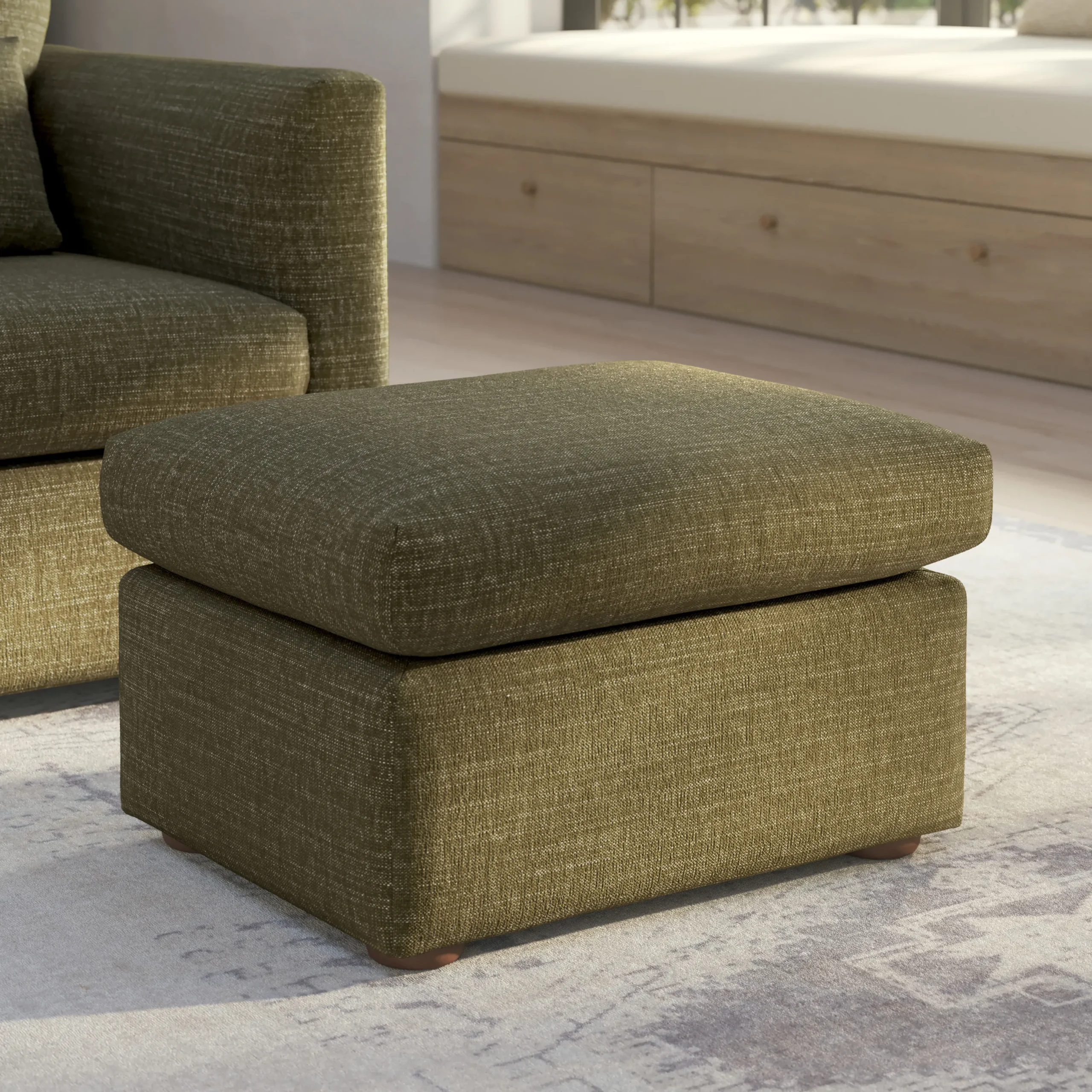 Marina 28.5_ Ottoman - Napa Moss - Image 2
