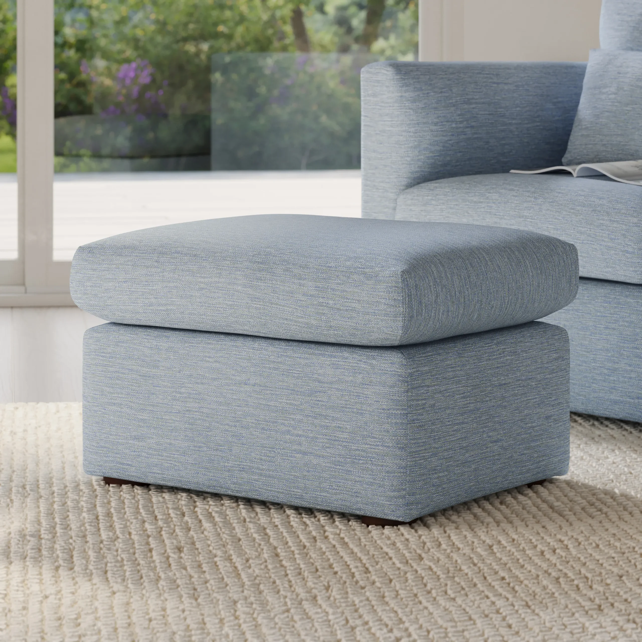 Marina 28.5_ Ottoman - Silver Light Blue - Image 2