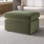 Marina 28.5_ Velvet Ottoman - Hale Fir Green