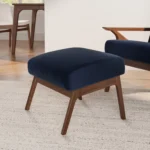 Otio 22_ Velvet Ottoman - Walnut and Hale Ink